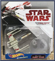 X-Wing Fighter Red 5 from Star Wars - Hot Wheels Starships - White Card / Red Letters manufactured by Mattel [Front]