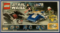 A-Wing vs. TIE Silencer from Star Wars - Last Jedi - Microfighters manufactured by Lego [Back]