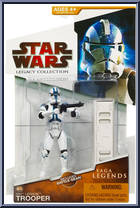 501st Legion Trooper from Star Wars - Legacy Collection - Red / White Cards - Saga Legends manufactured by Hasbro [Front]