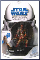 Ak-Rev from Star Wars - Legacy Collection - Blue / White Cards manufactured by Hasbro [Front]