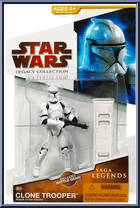 Clone Trooper (Attack of the Clones) from Star Wars - Legacy Collection - Red / White Cards - Saga Legends manufactured by Hasbro [Front]