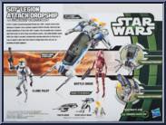 501st Legion Attack Dropship (with Clone Pilot / Battle Droid) from Star Wars - Movie Heroes - Yoda Package - Vehicles manufactured by Hasbro [Back]