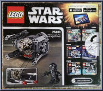 TIE Interceptor from Star Wars - Original Trilogy - Microfighters manufactured by Lego [Back]