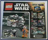 X-wing Starfighter from Star Wars - Original Trilogy - Microfighters manufactured by Lego [Back]
