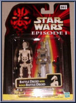 Battle Droid (with Brown Battle Droid) from Star Wars - Phantom Menace - Foreign Exclusive manufactured by Hasbro [Front]