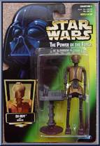 EV-9D9 from Star Wars - Power of the Force II - Hologram Green Card manufactured by Kenner [Front]