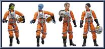 X-Wing Pilot 4-Pack from Star Wars - Vintage Collection (2018) - Ahsoka manufactured by Hasbro [Loose]