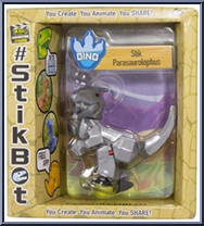 StikParasaurolophus (Grey) from Stikbot - Dino manufactured by Zing [Front]