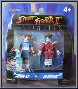 Chun-Li / M. Bison from Street Fighter II - Minimates - Wave 1 manufactured by Diamond Select [Front]