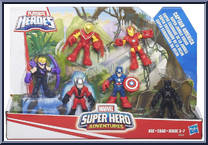 Captain America Super Jungle Squad from Super Hero Adventures - Box Sets manufactured by Hasbro [Front]
