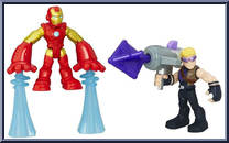 Iron Man & Marvel's Hawkeye from Super Hero Adventures - 2-Packs manufactured by Hasbro [Loose]