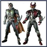 Another Agito & Agito (Burning & Shining Form) from Super Imaginative Chogokin - 2-Pack Boxed Set manufactured by Bandai [Front]