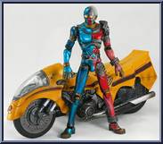 Kikaider & Side Machine from Super Imaginative Chogokin - Figure & Machine manufactured by Bandai [Front]