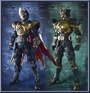 Masked Rider Blade (Jack Form) & Leangle from Super Imaginative Chogokin - 2-Pack Boxed Set manufactured by Bandai [Front]