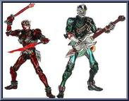 Masked Rider Hibiki Kurenai & Todoroki from Super Imaginative Chogokin - 2-Pack Boxed Set manufactured by Bandai [Front]