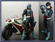 Masked Rider I (First Version) & Cyclone from Super Imaginative Chogokin - Figure & Machine manufactured by Bandai [Front]
