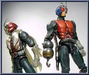 Masked Rider V3 & Riderman (Anniversary) from Super Imaginative Chogokin - Classics 2007 manufactured by Bandai [Front]