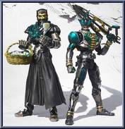 Masked Rider Zeronos & Deneb Imagin from Super Imaginative Chogokin - 2-Pack Boxed Set manufactured by Bandai [Front]