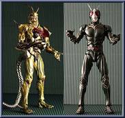 Masked Rider Zo & Doras from Super Imaginative Chogokin - 2-Pack Boxed Set manufactured by Bandai [Front]