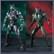 Shadow Moon & Kamen Rider Black (Green ver) from Super Imaginative Chogokin - Single Boxed Figure manufactured by Bandai [Front]
