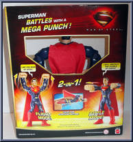 Superman (Mega Punch) from Superman - Man of Steel - Electronic manufactured by Mattel [Back]