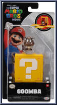 Goomba from Super Mario Bros. - Movie - Mini Figures with Question Block manufactured by Jakks Pacific [Front]