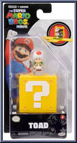 Toad from Super Mario Bros. - Movie - Mini Figures with Question Block manufactured by Jakks Pacific [Front]