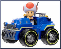 Toad from Super Mario Bros. - Movie - Pull Back Racers manufactured by Jakks Pacific [Loose]