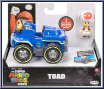 Toad from Super Mario Bros. - Movie - Pull Back Racers manufactured by Jakks Pacific [Front]