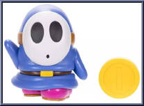 Blue Shy Guy (with Coin) from Super Mario - Basic Series manufactured by Jakks Pacific [Loose]