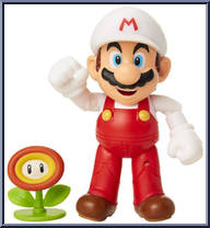 Fire Mario (with Fire Flower) from Super Mario - Basic Series manufactured by Jakks Pacific [Loose]