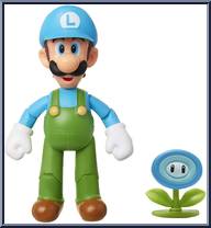 Ice Luigi (with Ice Flower) from Super Mario - Basic Series manufactured by Jakks Pacific [Loose]