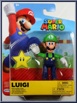 Luigi (with Super Star) from Super Mario - Basic Series manufactured by Jakks Pacific [Front]