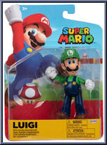 Luigi (with Super Mushroom) from Super Mario - Basic Series manufactured by Jakks Pacific [Front]