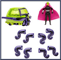 Brainiac with Skull Ship (Gold Label) from Super Powers - Accessories manufactured by McFarlane [Loose]