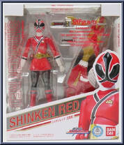 Samurai Sentai Shinkenger - Shinken Red (Kaoru Shiba Ver.) from Super Sentai - S.H. Figuarts manufactured by Bandai [Front]