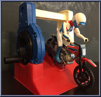 Super Stunt Dirt Bike (Blue Driver) Action Figure