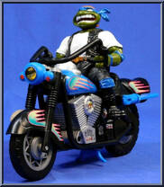 Cruisin' Leo with Classic Sewer Cycle from Teenage Mutant Ninja Turtles - Bodacious Bikers manufactured by Playmates [Loose]