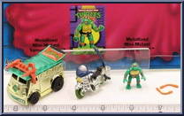 Turtle Transports - Metallized Motorin' Combo (with Card) from Teenage Mutant Ninja Turtles - Mini Mutants manufactured by Playmates [Loose]