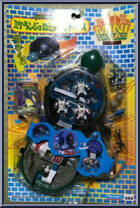 Mutant Michaelangelo Space Station Playset (with Cards) from Teenage Mutant Ninja Turtles - Mini Mutants manufactured by Playmates [Front]