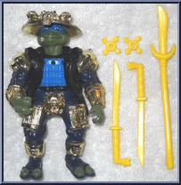 Shogun Leo (Gold Armor with Card) from Teenage Mutant Ninja Turtles - Shogun Turtles manufactured by Playmates [Loose]
