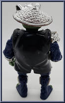 Shogun Leo (Silver Armor with Card) from Teenage Mutant Ninja Turtles - Shogun Turtles manufactured by Playmates [Loose]