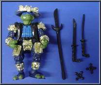 Shogun Leo (Gold Armor with Card) from Teenage Mutant Ninja Turtles - Shogun Turtles manufactured by Playmates [Loose]