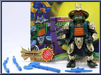 Shogun Mike (Gold Armor with Card) from Teenage Mutant Ninja Turtles - Shogun Turtles manufactured by Playmates [Loose]