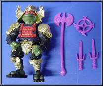 Shogun Raph (Gold Armor with Card) from Teenage Mutant Ninja Turtles - Shogun Turtles manufactured by Playmates [Loose]