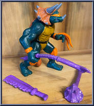 Tricera Mike from Teenage Mutant Ninja Turtles - Dino Turtles manufactured by Playmates [Loose]