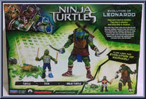 Evolution of Leonardo from Teenage Mutant Ninja Turtles - 2014 Movie - Box Sets manufactured by Playmates [Back]