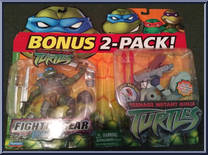 Fightin' Gear Leonardo / Giant Mouser from Teenage Mutant Ninja Turtles - Animated - 2-Packs manufactured by Playmates [Front]