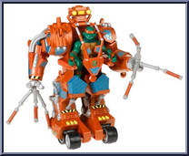 Michelangelo from Teenage Mutant Ninja Turtles - Animated - M.E.C.H Wrekkers manufactured by Playmates [Loose]