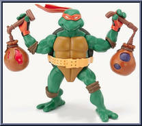 Michelangelo from Teenage Mutant Ninja Turtles - Animated - Ripped Up manufactured by Playmates [Loose]